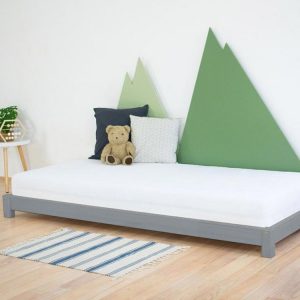 Sortie 💯 Youdoit Lit Simple TEENY – Bois Massif – Gris – 80 X 160 Cm 👍 Distributeur Officiel 7