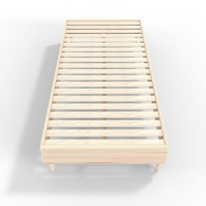 Top 10 🥰 HOMIFAB Lit Adulte 90×190 Cm Effet Chêne Avec Sommier à Lattes – Paco 🎉 Large choix en ligne 9