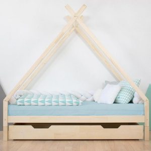 online boutique Promo 🔔 Youdoit Lit Tipi Enfant TAHUKA – Bois Massif – Blanc – 90 X 160 Cm 🌟 7