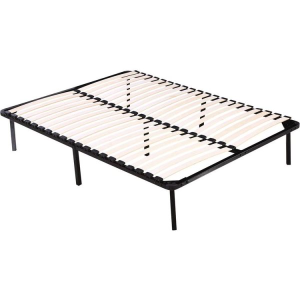 shopping pas cher Vente flash ❤️ Habitat Et Jardin Cadre à Lattes + Pieds Pour Matelas De 140 X 190 Cm – 20 Lattes 👍 1