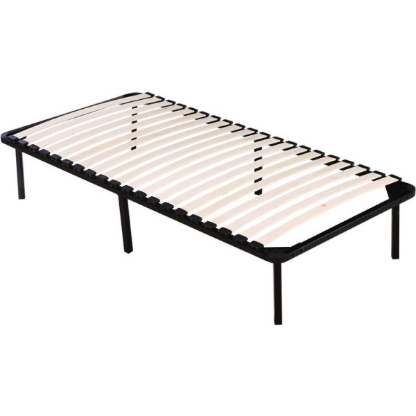 Meilleure vente ✨ Habitat Et Jardin Cadre à Lattes + Pieds Pour Matelas De 90 X 190 Cm – 20 Lattes 🤩 garantie de qualité 1